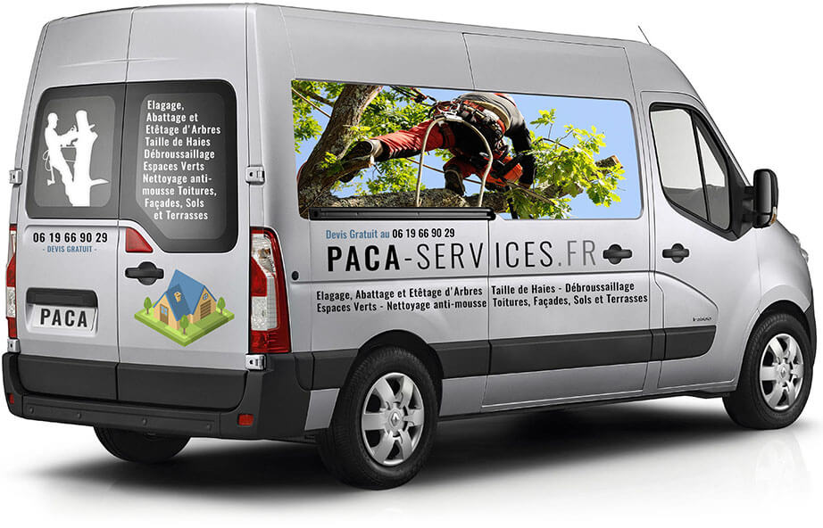 Camion d'intervention de PACA Services Elagage et Services en région PACA